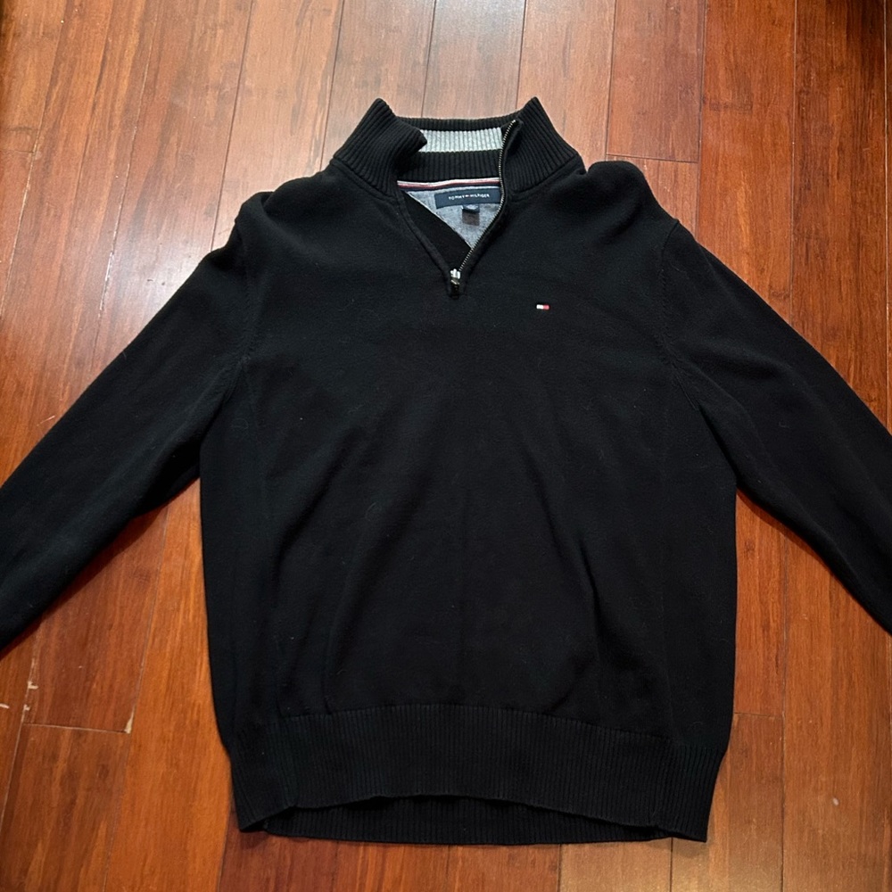 Tommy Hilfiger Flag Logo Quarter-Zip Sweater